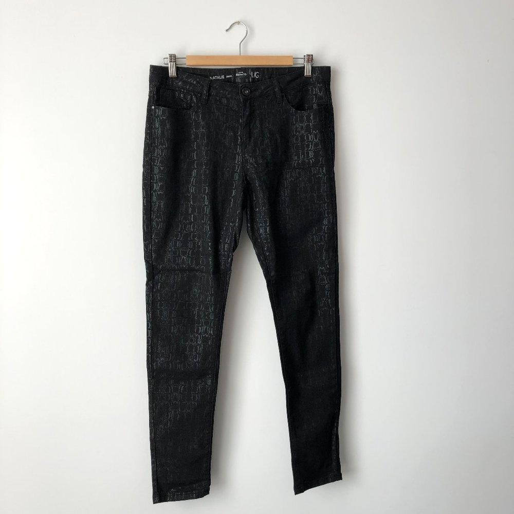 RW&CO. Natalie Black & Silver Skinny Jeans